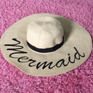 Mermaid Summer Straw Floppy Beach Hat